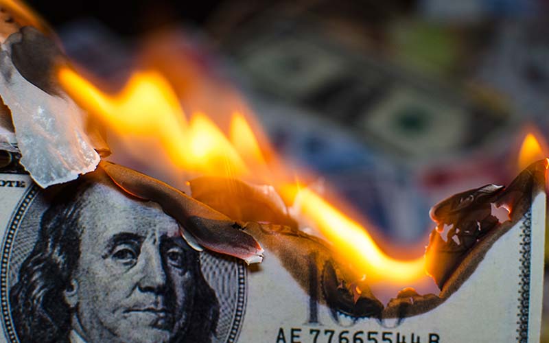 Burning Money High Inflation